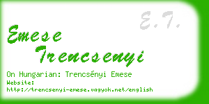 emese trencsenyi business card